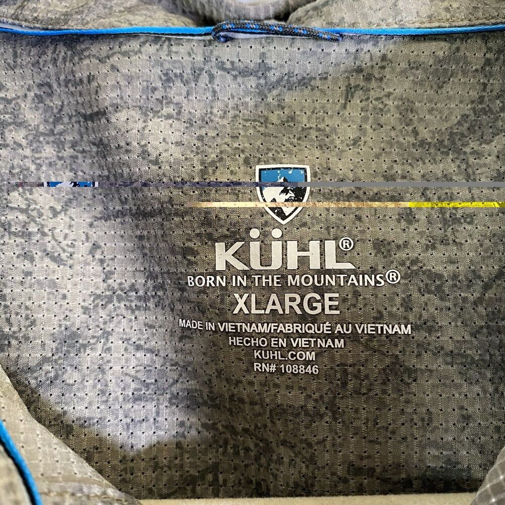 KÜHL Shirt Men XL Gray UPF Fishing Hiking Outdoor Casual 7484 - Picture 7 of 14